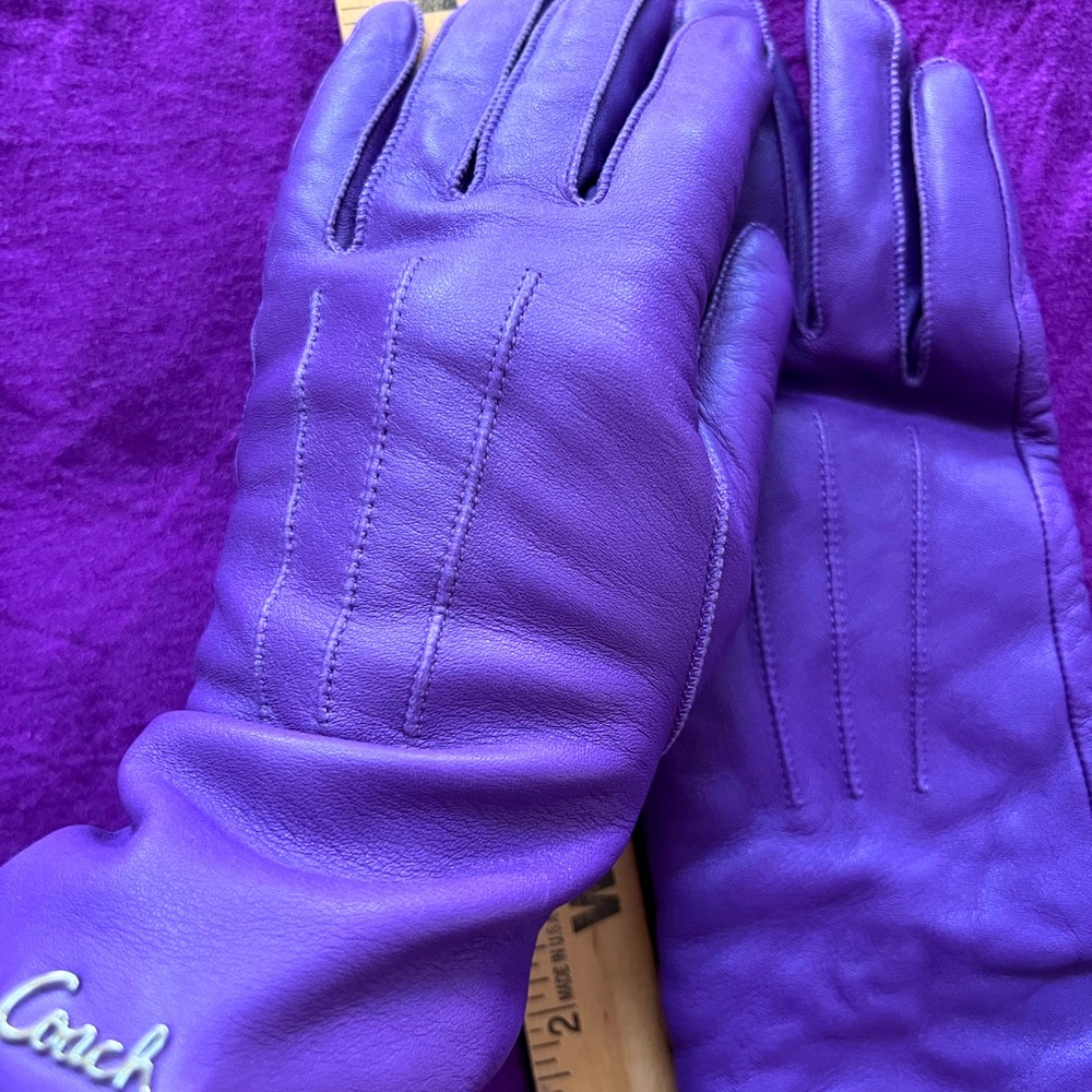 COACH ladies leather gloves.
